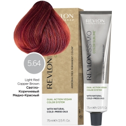 Фото Revlon Professional - Перманентный краситель с маслами холодного отжима, оттенок 5.64 Светло-Коричневый Медно-Красный, 75 мл