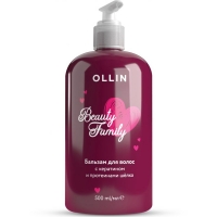 Ollin Professional - Бальзам для волос с кератином и протеинами шёлка, 500 мл happy moments маленькая фея спрей для волос легкое расчесывание 362