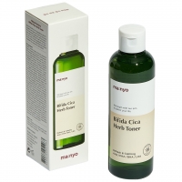 Manyo - Очищающий тонер с кислотами и лизатами для чувствительной кожи лица Cica Herb Toner, 210 мл