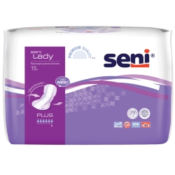 Фото Seni Lady Plus - Урологические прокладки для женщин 20,5 х 42 см, 15 шт