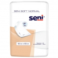 Seni Soft Normal - Впитывающие одноразовые пеленки 90х60 см, 5 шт