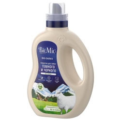 Фото BioMio Bio Laundry Gel Blacks&Darks - Гель-концентрат для стирки черных, темных и джинсовых вещей, 900 мл