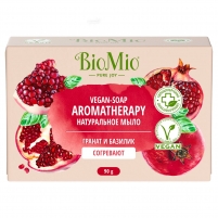 Фото BioMio Vegan Soap Aromatherapy - Натуральное мыло "Гранат и базилик", 90 г