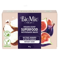 BioMio Vegan Soap Superfood - Натуральное мыло "Инжир и кокос", 90 г
