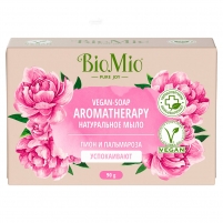 Фото BioMio Vegan Soap Aromatherapy - Натуральное мыло "Пион и пальмароза", 90 г