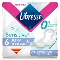 Фото Libresse Ultra Pure Sensitive - Прокладки ночные , 6 шт