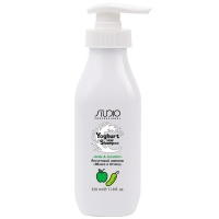 Kapous Professional Studio Professional - Йогуртовый шампунь для волос «Яблоко и огурец», 350 мл