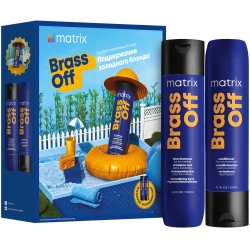 Фото Matrix Total results - Набор Brass Off для нейтрализации нежелательных медных оттенков (шампунь 300 мл, кондиционер 300 мл)