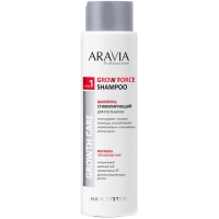 Aravia Professional - Шампунь стимулирующий, для роста волос Grow Force Shampoo, 420 мл никотиновая кислота mirrolla для укрепления корней волос 65 мл