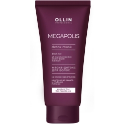 Фото Ollin Professional Megapolis - Маска-детокс с экстрактом черного риса для волос, 200 мл