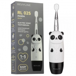 Фото Детская электрическая звуковая зубная щетка RL 025 Baby Panda 1+, чёрная