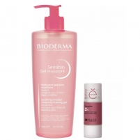 Фото Набор: Bioderma очищающий гель Sensibio 500 мл + Etat Pur сыворотка с эноксолоном 15 мл