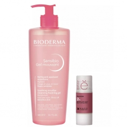 Фото Набор: Bioderma очищающий гель Sensibio 500 мл + Etat Pur сыворотка с эноксолоном 15 мл