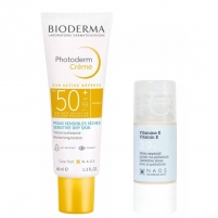 Фото Набор: Bioderma солнцезащитный крем Photoderm SPF50 40 мл + Etat Pur сыворотка с витамином Е 15 мл
