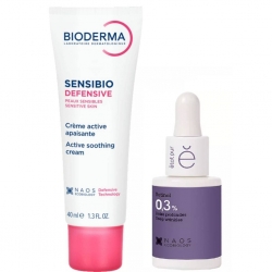 Фото Набор: Bioderma насыщенный крем Sensibio Defensive 40 мл + Etat Pur сыворотка с ретинолом 15 мл
