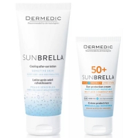 Dermedic Sunbrella -  Набор для жирной кожи: солнцезащитный крем SPF50+ 50 мл + бальзам после загара 200 г