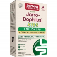 Фото Комплекс Jarro-Dophilus Kids 1 млрд КОЕ со вкусом натуральной малины, 60 таблеток