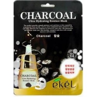 Ekel Charcoal Ultra Hydrating Mask - Маска тканевая с древесным углем, 25 г
