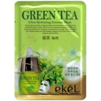 Ekel Green Tea Ultra Hydrating Mask - Маска тканевая с экстрактом зеленого чая, 25 г - фото 1