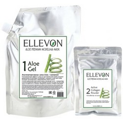 Фото Ellevon Premium Mask Aloe - Маска альгинатная с алоэ, гель и коллаген