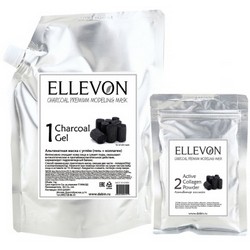 Фото Ellevon Premium Mask Charcoal - Маска альгинатная с углем, гель и коллаген