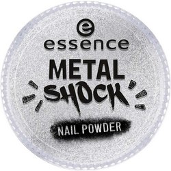Фото essence B-To-B Metal Shock Nail Powder - Эффектная пудра для ногтей, серебряный тон 01