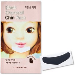 Фото Etude House Black Charcoal Chin Pack - Патчи для подбородка от черных точек с древесным углем, 1 шт