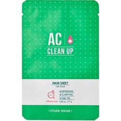Фото Etude House Clean Up AC Mask Sheet - Маска тканевая для проблемной кожи, 27 г