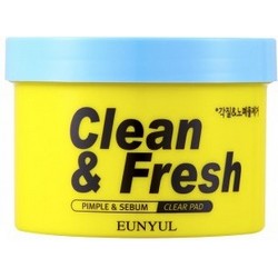 Фото Eunyul Clean & Fresh Pimple & Sebum Clear Pad - Очищающие диски с кислотами, 170 мл