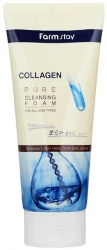 Фото FarmStay Collagen Pure Cleansing Foam - Пенка очищающая увлажняющая с коллагеном, 180 мл