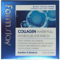 FarmStay Collagen Water Full Hydrogel Eye Patch - Патчи для глаз с коллагеном, 60 шт blom микроигольные патчи syn ake от мимических морщин для глаз