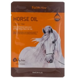 Фото FarmStay Visible Difference Horse Oil Mask Sheet - Тканевая маска с лошадиным маслом для сухой кожи, 23мл
