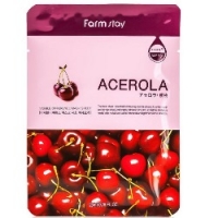 FarmStay Visible Difference Mask Sheet Acerola - Тканевая маска с экстрактом ацеролы, 23 мл inspira cosmetics oligo vitalizer complex активный минерализующий концентрат с экстрактом водорослей 7 x 2 мл