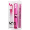 Фото Flo Crystsl Nail File - Пилочка прозрачная с кристаллами Фуксия в футляре, 1 шт