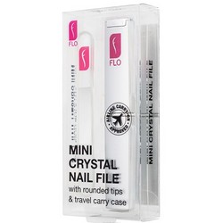 Фото Flo Crystsl Nail File - Пилочка прозрачная с кристаллами в футляре, 1 шт