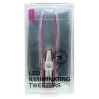 Фото Flo Ler Illuminating Tweezers - Щипчики с LED-фонариком, цвет фуксия, 1 шт