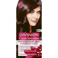 Фото Garnier Color Sensation - Краска для волос, тон 3.0, Роскошный каштан, 110 мл