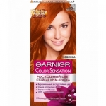 Фото Garnier Color Sensation - Краска для волос, тон 7.40, Янтарный ярко-рыжий, 110 мл