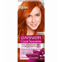 Garnier Color Sensation - Краска для волос, тон 7.40, Янтарный ярко-рыжий, 110 мл - фото 1