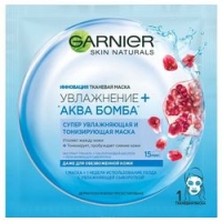 Garnier - Маска тканевая, Аква Бомба, для обезвоженной кожи, 32 г
