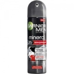 Фото Garnier Men Mineral - Дезодорант-спрей, Невидимый черный, белый, цветной, 150 мл