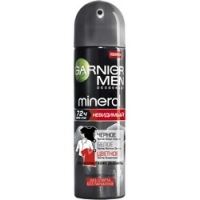 Garnier Men Mineral - Дезодорант-спрей, Невидимый черный, белый, цветной, 150 мл - фото 1