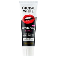 Global White Extra Whitening - Отбеливающая зубная паста, 100 г global white паста зубная экстра отбеливающая extra whitening active oxygen and charcoal 100 г