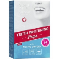 Global White - Отбеливающие полоски для зубов с активным кислородом 14 дней, 14 пар