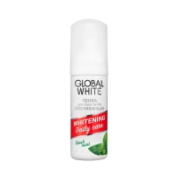 Global White Whitening Foam Oral Care - Отбеливающая пенка для полости рта, 50 мл global white energy спрей для полости рта освежающий корица 15 мл