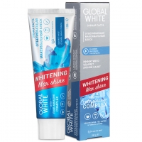 Global White Max Shine - Отбеливающая зубная паста, 100 г зубная паста swiss smile отбеливающая snow white 75 мл
