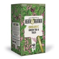 Heath and Heather - Чай Зеленый с базиликом Органик, 20  пакетов в индивидуальной упаковке