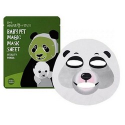 Фото Holika Holika Baby Pet Magic Mask Sheet Vitality Panda - Тканевая маска-мордочка против темных кругов под глазами, Панда, 22 мл