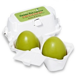 Фото Holika Holika Green Tea Egg Soap - Мыло маска с зеленым чаем, 50 г*2