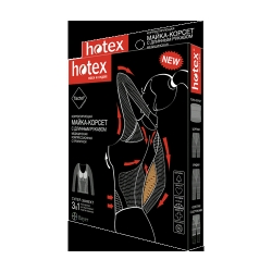 Фото Hotex - Майка-корсет, длинный рукав, цвет черный, 1 шт